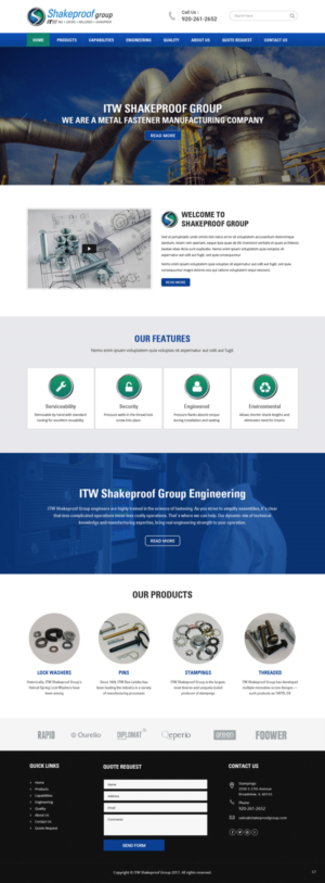 Web Design par pb pour ITW Shakeproof | Design : #17209091