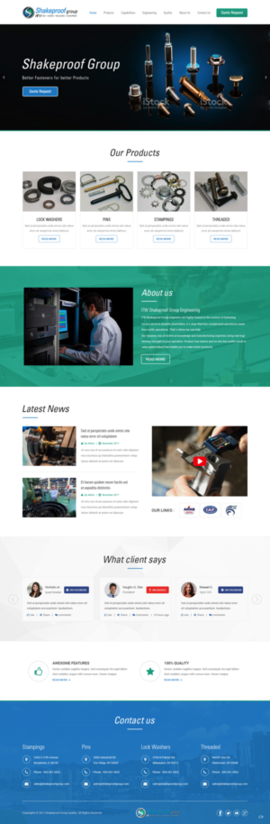 Web Design par pb pour ITW Shakeproof | Design : #17209092