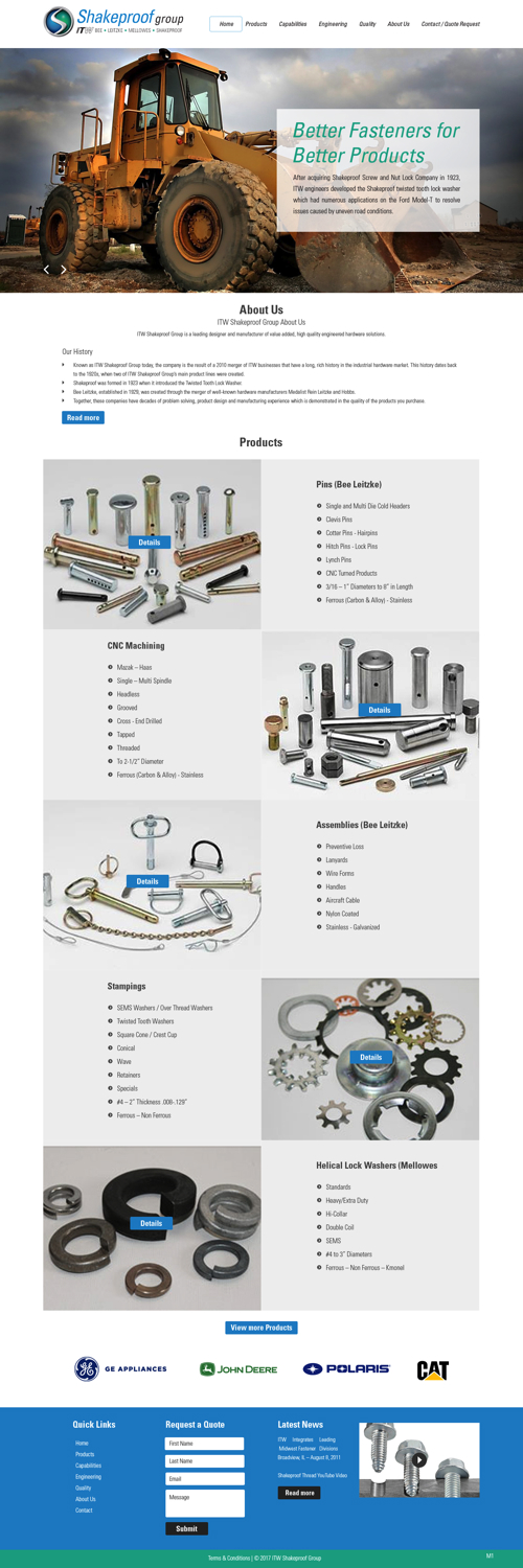 Web Design by pb for ITW Shakeproof | Design #17209095