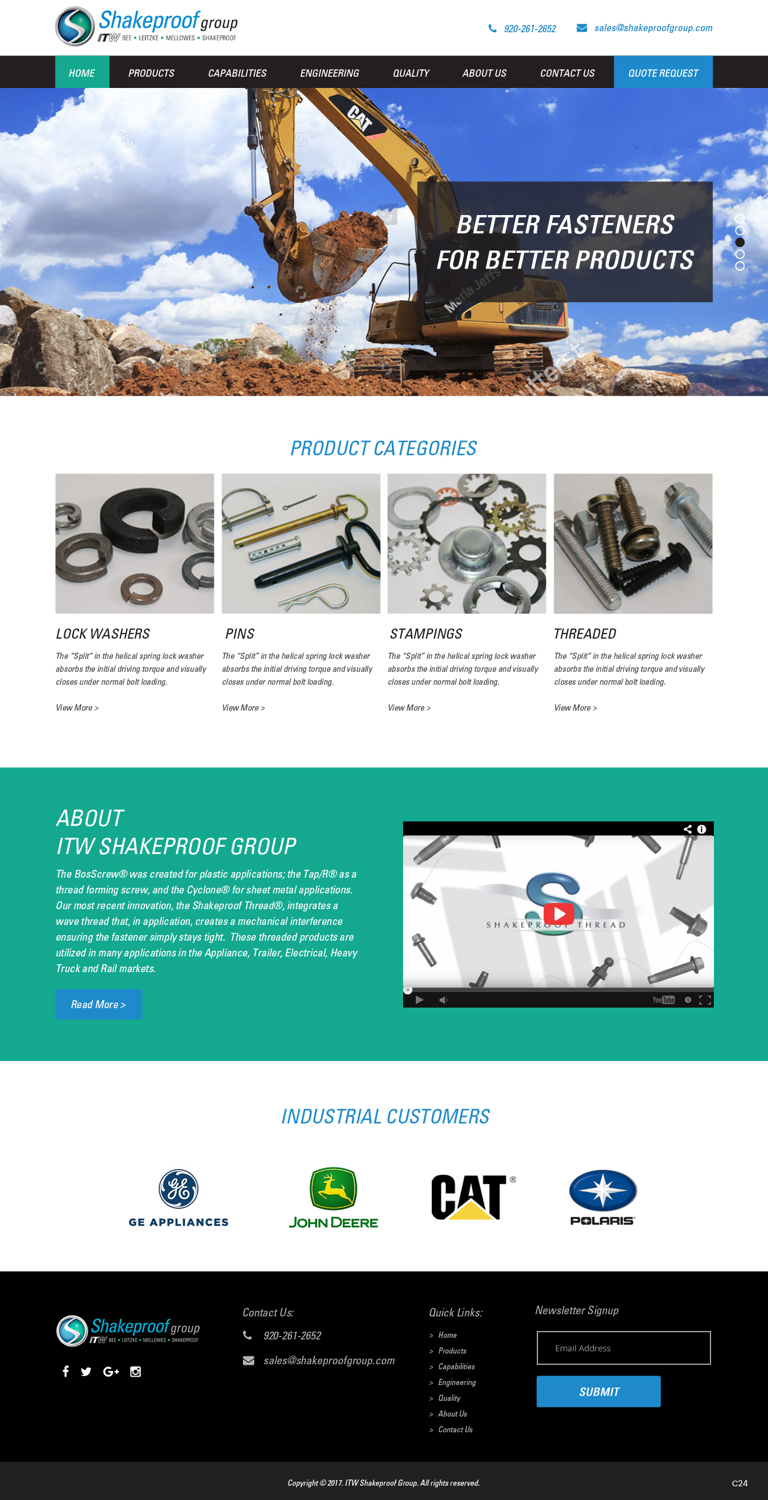 Web Design by pb for ITW Shakeproof | Design #17209096