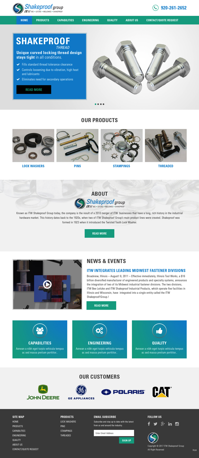 Web Design by pb for ITW Shakeproof | Design #17209099