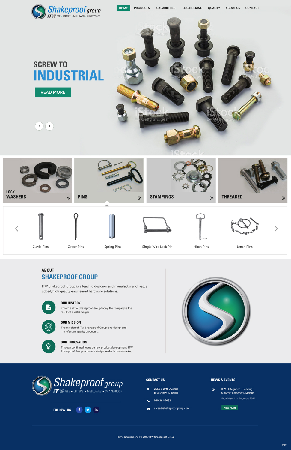 Web Design by pb for ITW Shakeproof | Design #17209100