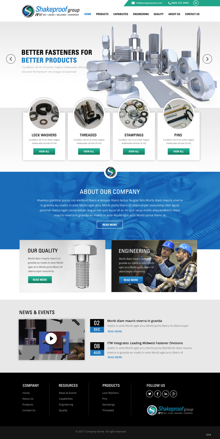 Web Design by pb for ITW Shakeproof | Design #17209102