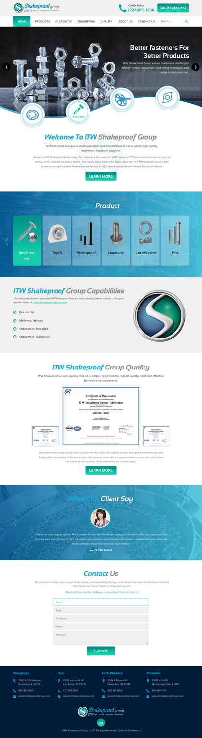 Web Design by rightway for ITW Shakeproof | Design #17256288