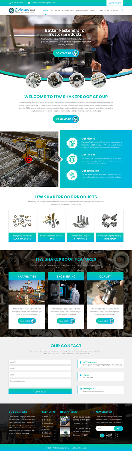Web Design by rightway for ITW Shakeproof | Design #17256303