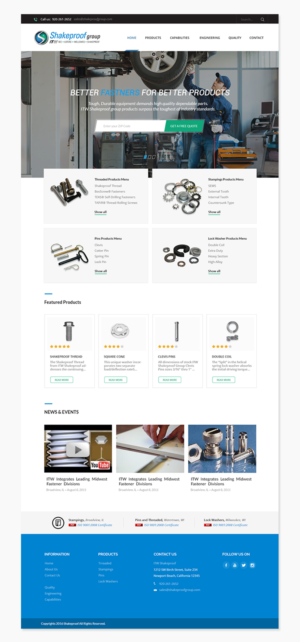 Web Design par primarydesigner2k9 pour ITW Shakeproof | Design #17224787