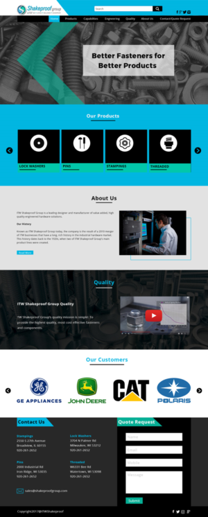 Web Design par Xclusive Designer pour ITW Shakeproof | Design #17240644