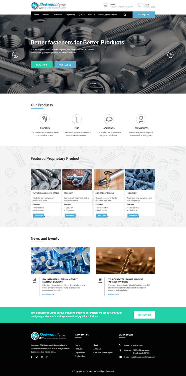 Web-Design von PiXthemes für ITW Shakeproof | Design #17324742