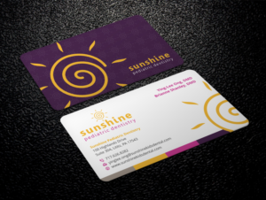 Fresh, modern, fun business card for pediatric dental practice | Business Card Design by Xpert