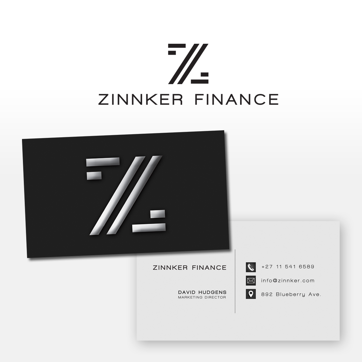 Logo and Business Card Design by ELOISE LIND for Zinnker Finance | Design #17331143