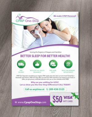 Flyer Design by alex989 for CPAP One-Stop | Design: #17248689