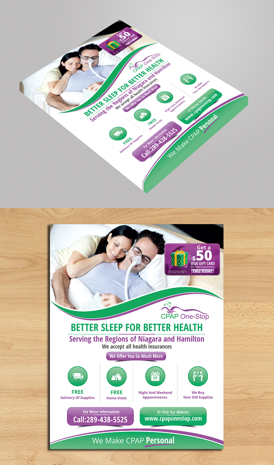 Flyer Design by ecorokerz for CPAP One-Stop | Design #17247364