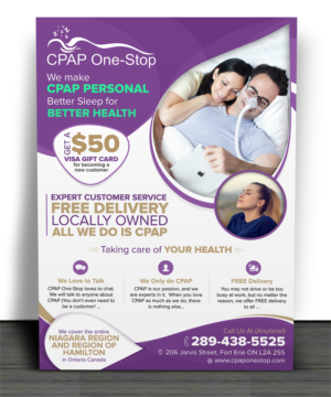 Flyer Design by SAI DESIGNS for CPAP One-Stop | Design: #17250073