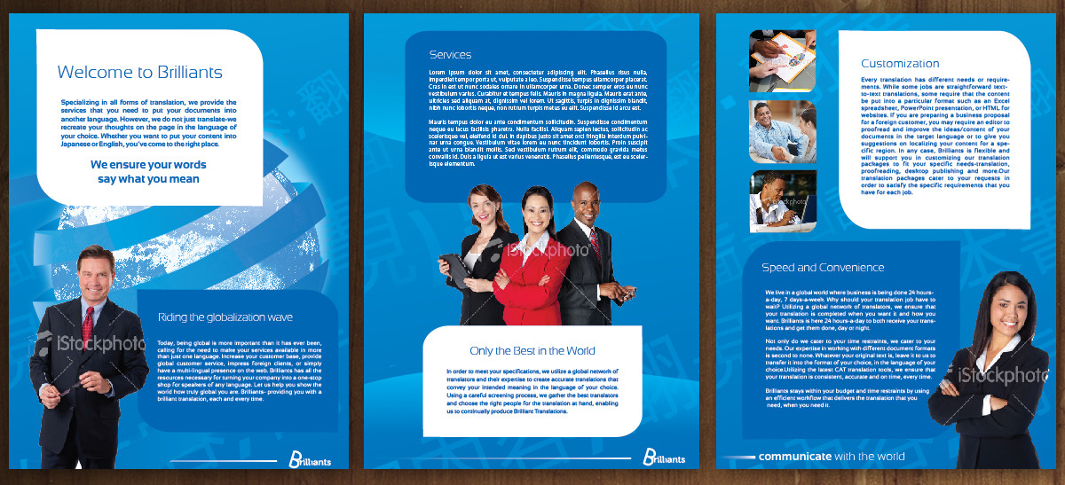 Brochure Design by MNM for ReliableWords, Inc. | Design #671028