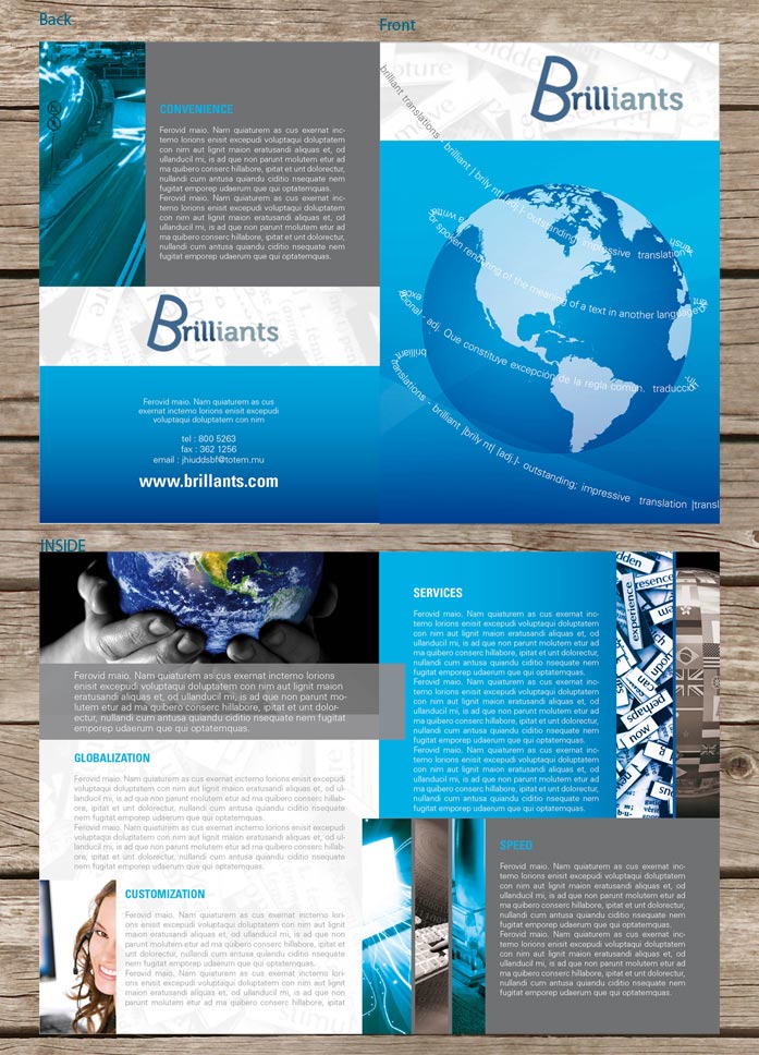 Brochure Design by san011 for ReliableWords, Inc. | Design #640978