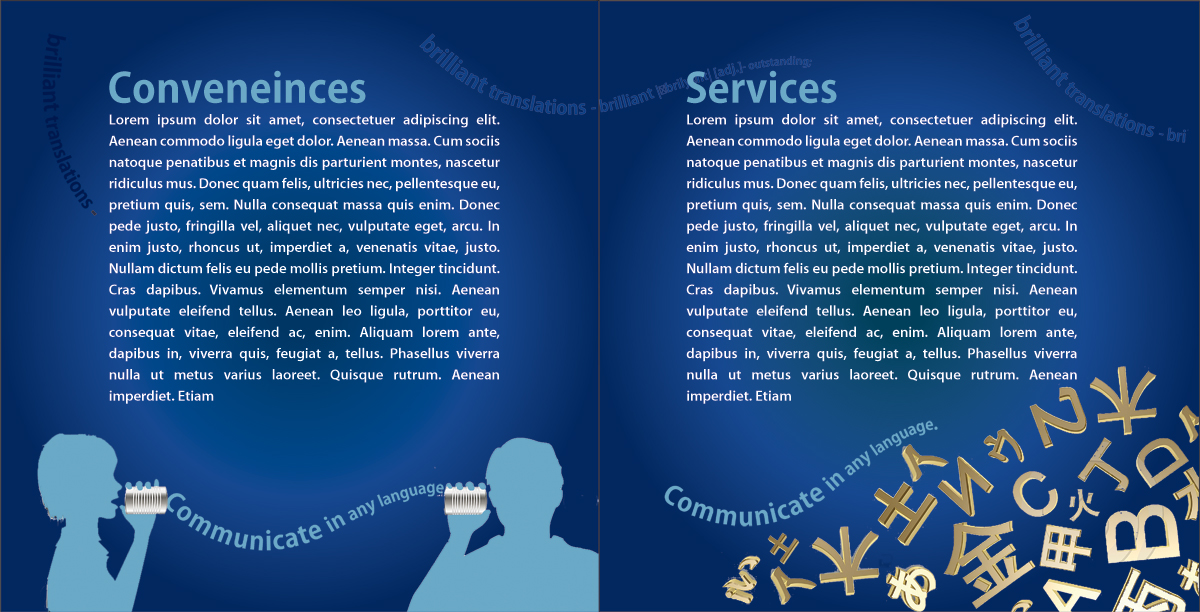 Brochure Design by Impressive Solutions for ReliableWords, Inc. | Design #642814