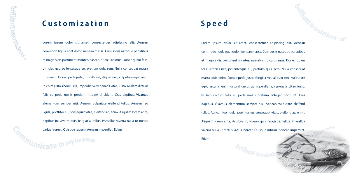 Brochure Design by Impressive Solutions for ReliableWords, Inc. | Design #663811