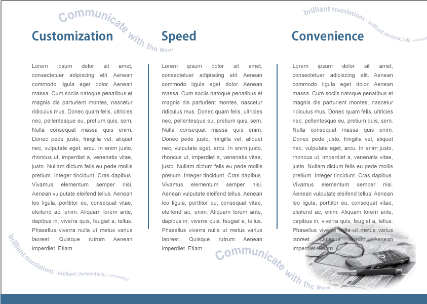 Brochure Design by Impressive Solutions for ReliableWords, Inc. | Design #672104