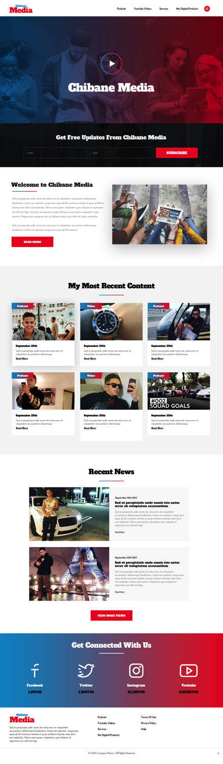Web Design by pb for Chibane Media LLC | Design #17236790