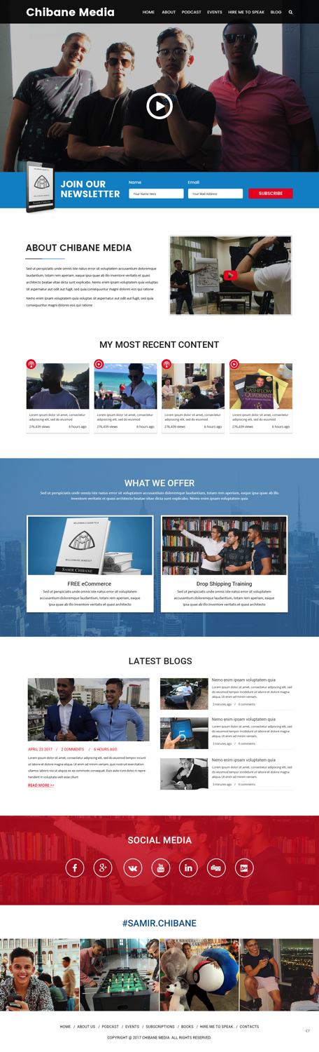 Web Design by pb for Chibane Media LLC | Design #17236792