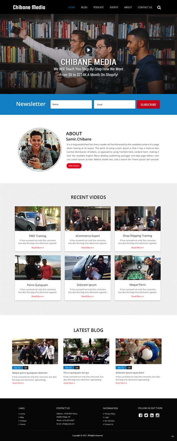 Web Design by pb for Chibane Media LLC | Design #17236793