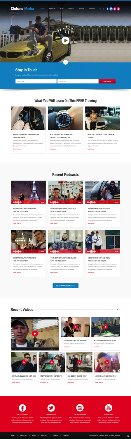 Web Design by pb for Chibane Media LLC | Design #17236794