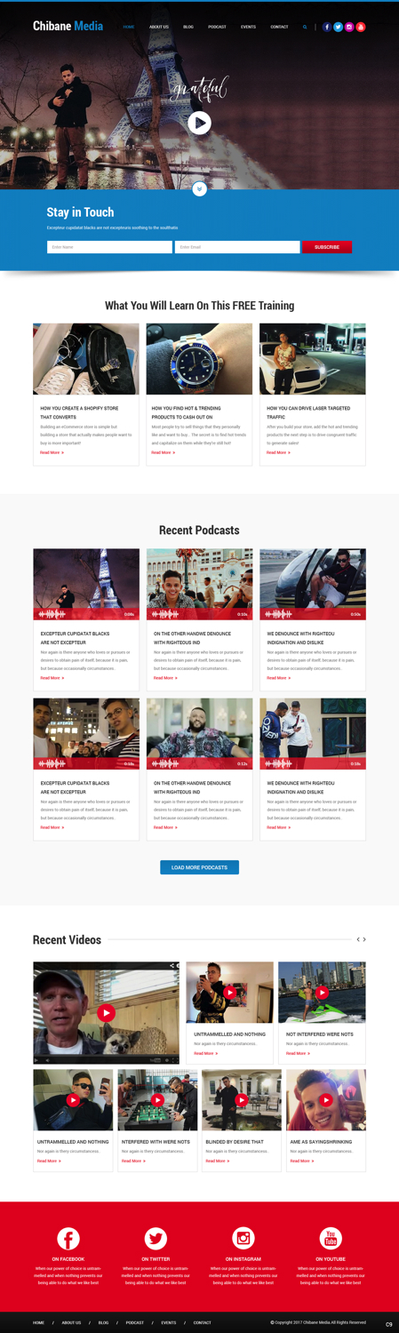 Web Design by pb for Chibane Media LLC | Design #17236795