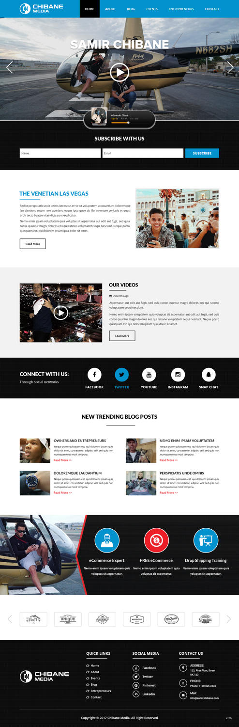 Web Design by pb for Chibane Media LLC | Design #17236798