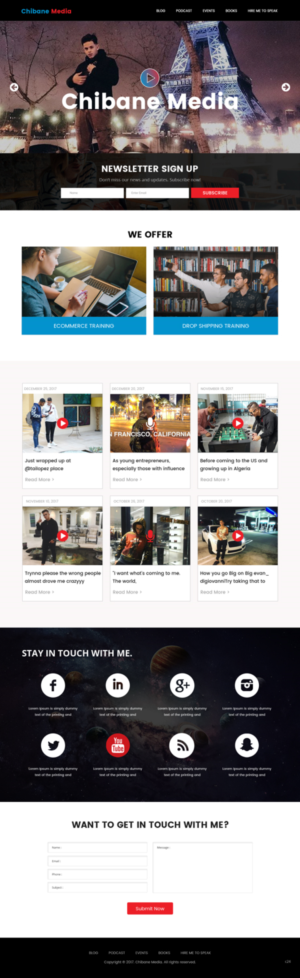 Web Design by pb for Chibane Media LLC | Design: #17236799
