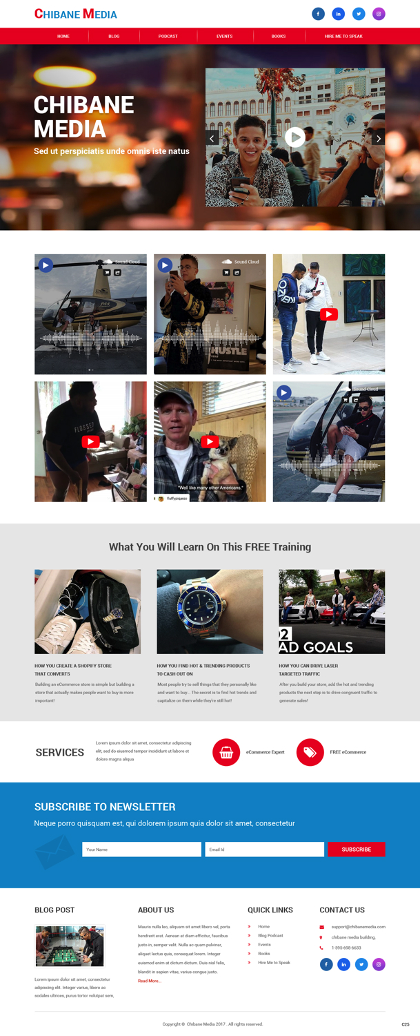 Web Design by pb for Chibane Media LLC | Design #17236801