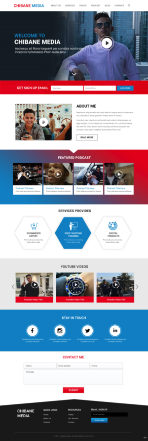 Web Design by pb for Chibane Media LLC | Design: #17236804