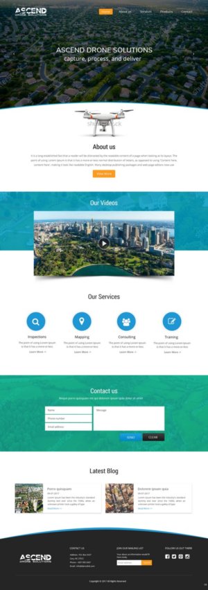 Web Design par pb pour Ascend Drone Solutions, LLC | Design : #17263806