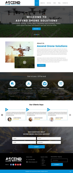 Web Design par pb pour Ascend Drone Solutions, LLC | Design : #17263823