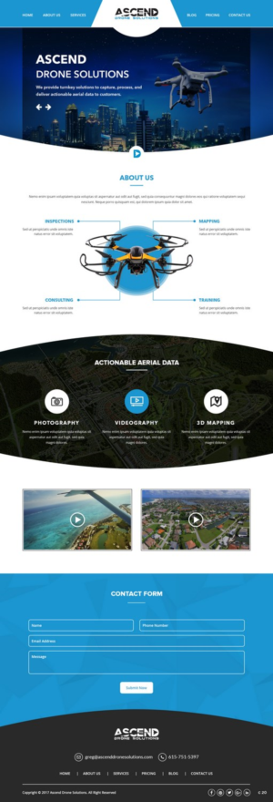 Web Design par pb pour Ascend Drone Solutions, LLC | Design : #17263824
