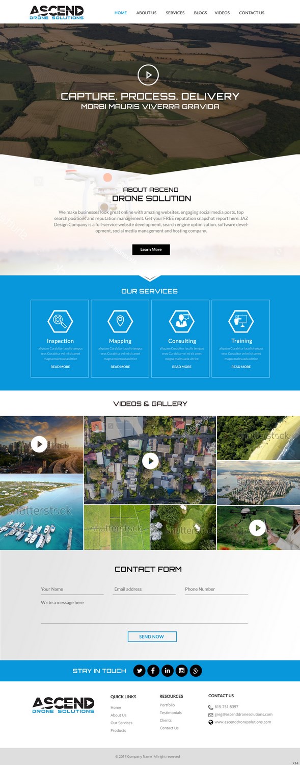 Web Design par pb pour Ascend Drone Solutions, LLC | Design #17263826