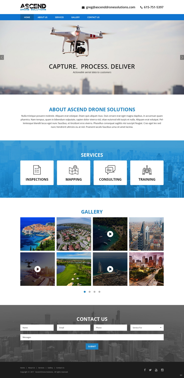 Web Design by pb for Ascend Drone Solutions, LLC | Design #17267453