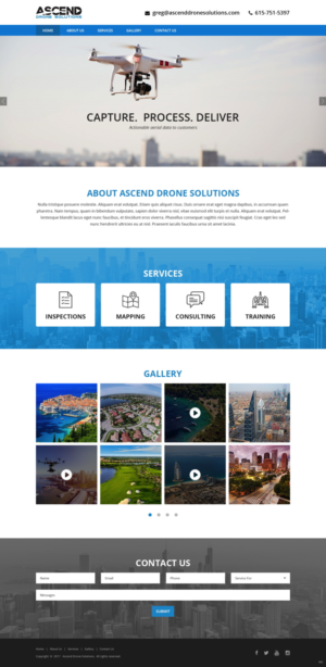 Web Design par pb pour Ascend Drone Solutions, LLC | Design : #17267453