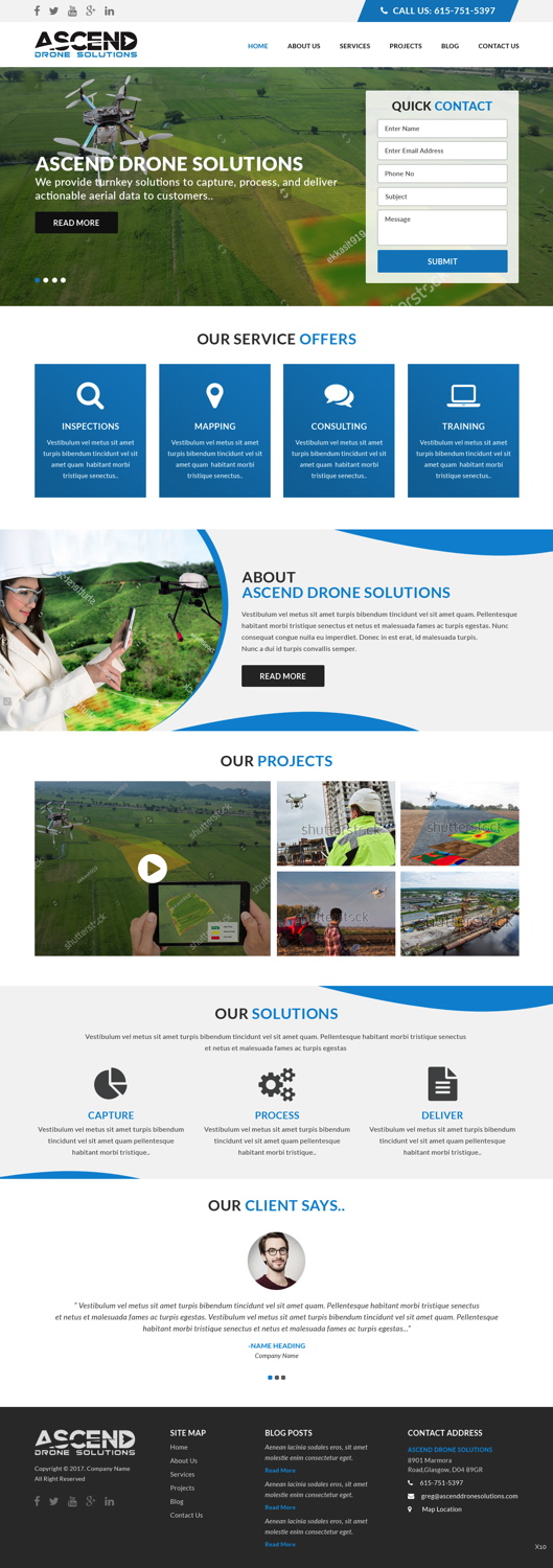 Web Design by pb for Ascend Drone Solutions, LLC | Design #17267454