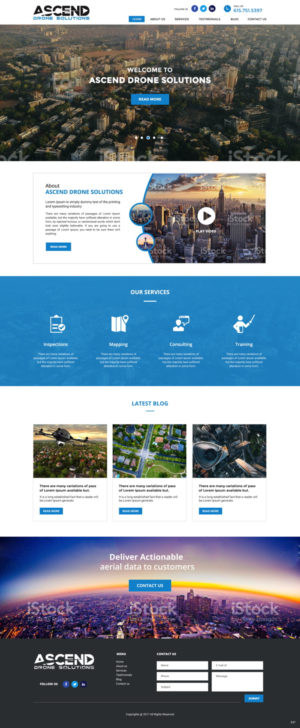 Web Design par pb pour Ascend Drone Solutions, LLC | Design : #17267455