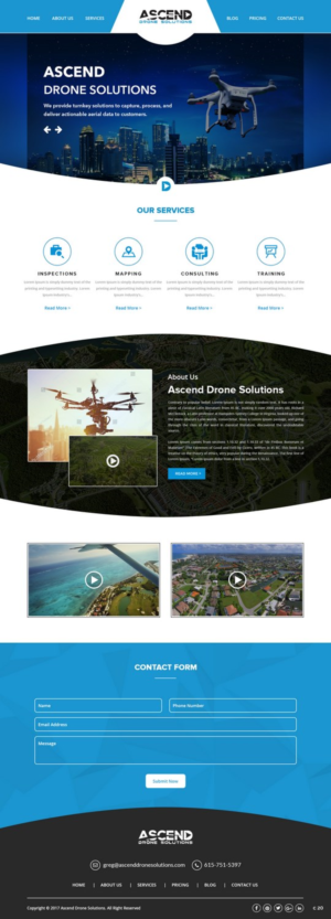 Web Design par pb pour Ascend Drone Solutions, LLC | Design : #17326045