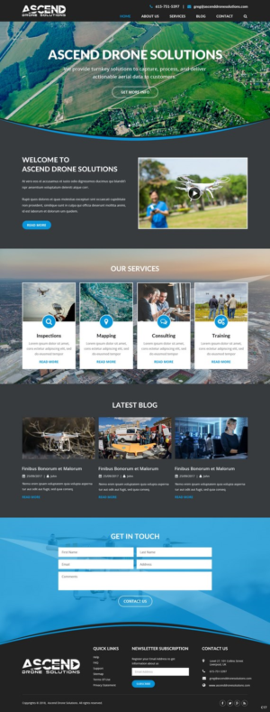 Web Design par pb pour Ascend Drone Solutions, LLC | Design : #17326046