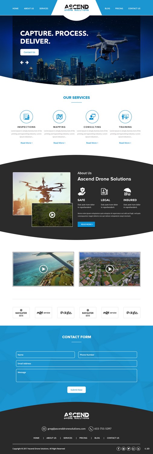 Web Design par pb pour Ascend Drone Solutions, LLC | Design #17334546