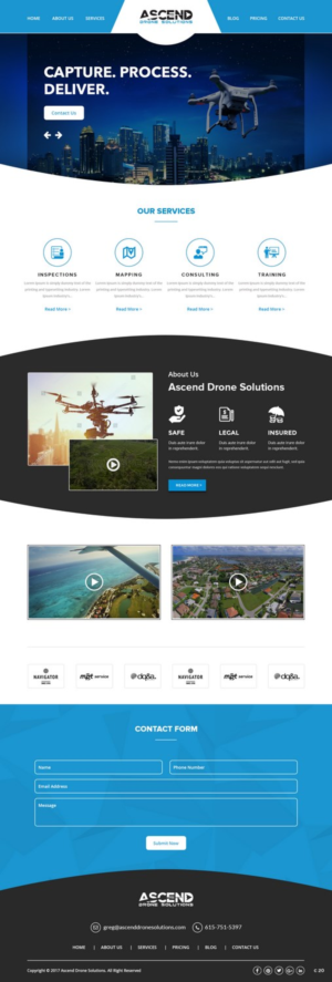 Web Design par pb pour Ascend Drone Solutions, LLC | Design : #17334546