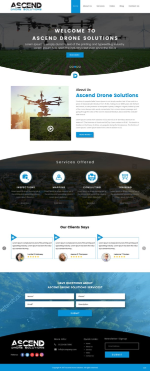 Web Design par pb pour Ascend Drone Solutions, LLC | Design : #17334547