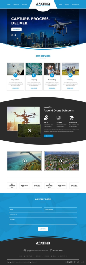 Web Design par pb pour Ascend Drone Solutions, LLC | Design : #17345826