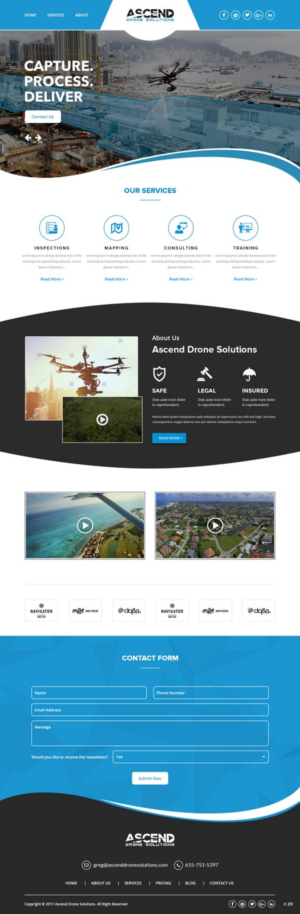 Web Design par pb pour Ascend Drone Solutions, LLC | Design : #17366928