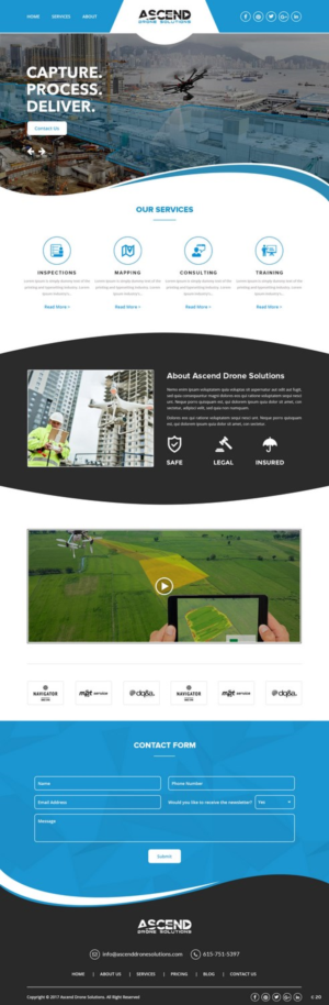 Web Design par pb pour Ascend Drone Solutions, LLC | Design : #17379378