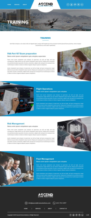 Web Design par pb pour Ascend Drone Solutions, LLC | Design : #17480377