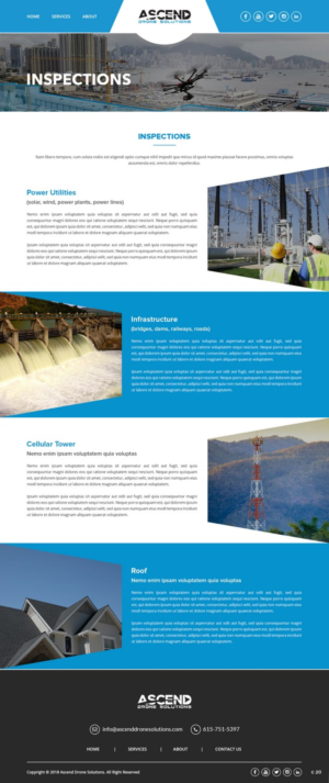 Web Design par pb pour Ascend Drone Solutions, LLC | Design : #17480378