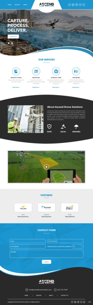 Web Design par pb pour Ascend Drone Solutions, LLC | Design : #17570187